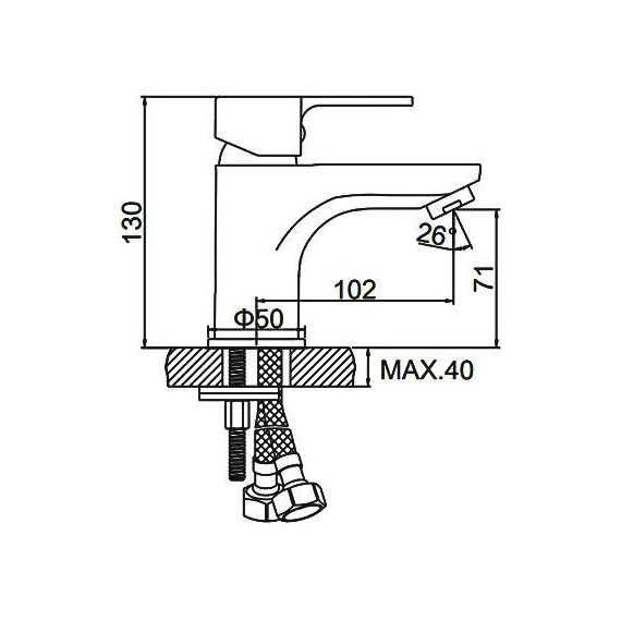 Смеситель для раковины Ledeme L1003W, белый - фото 9