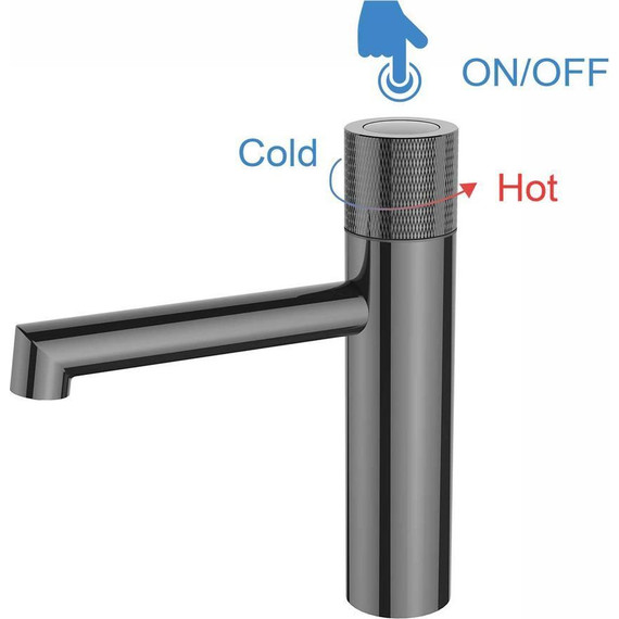 Смеситель для раковины Vincea Desire VBF-1D3GM, вороненая сталь - фото, картинка 3 Смеситель для раковины Vincea Desire VBF-1D3GM, вороненая сталь - фото 3