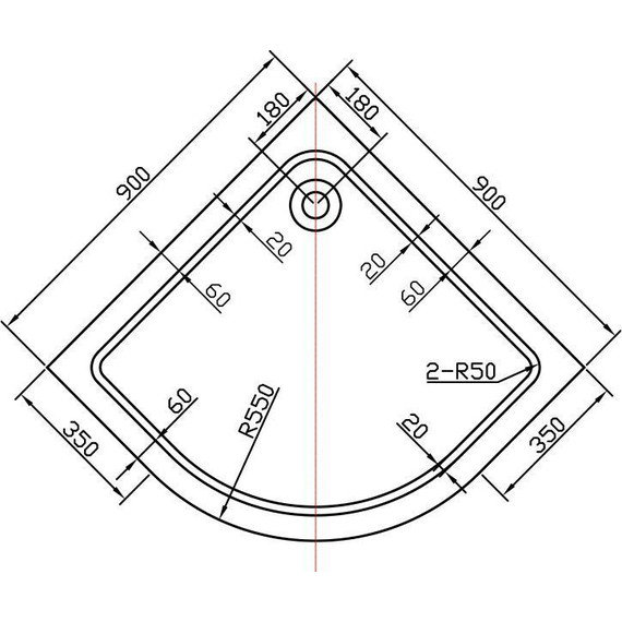 Поддон акриловый Vincea 90х90 см VST-2AQ-9090 - фото 2