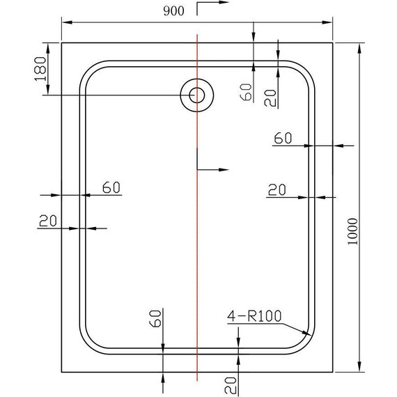 Поддон акриловый Vincea 100х90 см VST-2AR-9010 - фото 3