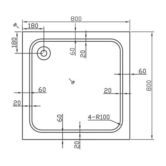 Поддон акриловый Vincea 80х80 см VST-2AS-8080 - фото 3
