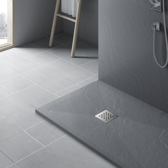 Поддон каменный Vincea 120х80 см VST-4SR8012G, серый - фото 2