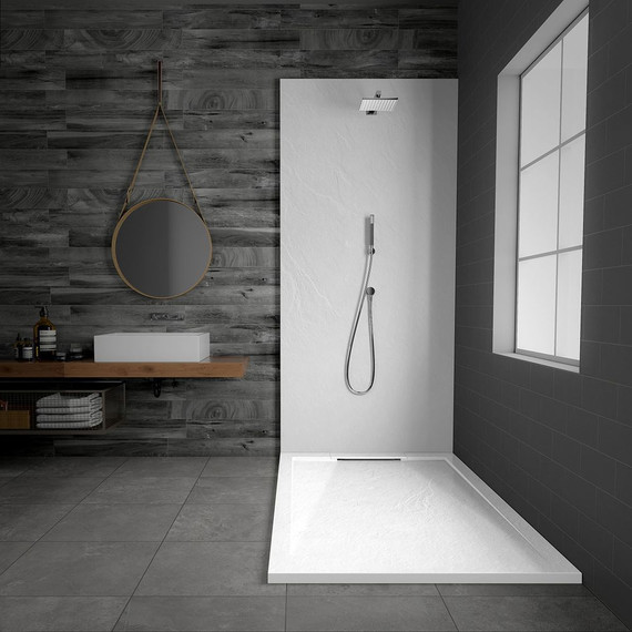 Поддон каменный Vincea 100х80 см VST-4SRL8010W, белый матовый - фото 3