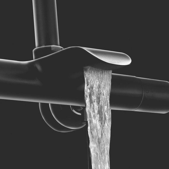 Душевая стойка с термостатом Vincea Esse VSFS-1E1TMB, черный матовый - фото 5