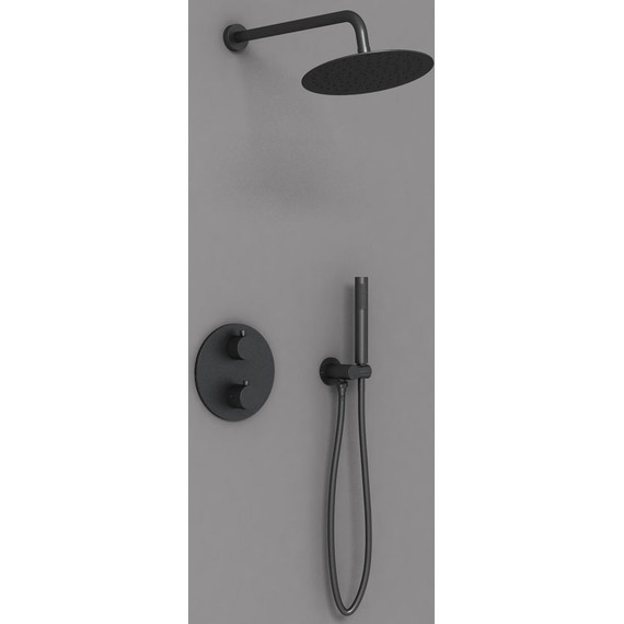 Душевая система для душа с термостатом Vincea VSFW-101TMB, черный матовый - фото 3