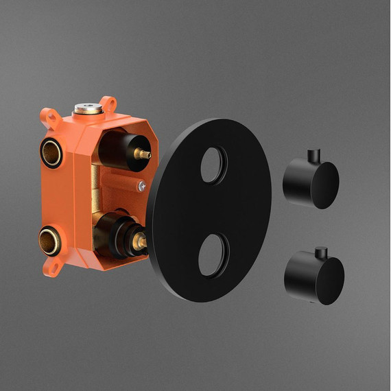 Душевая система для душа с термостатом Vincea VSFW-101TMB, черный матовый - фото 5