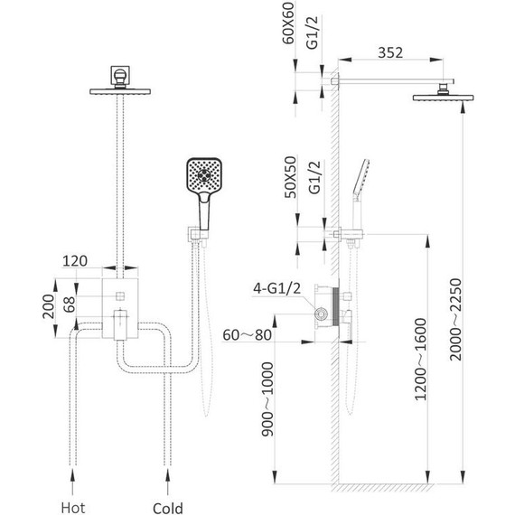 Душевая система для душа Vincea Next VSFW-1N1CH - фото, картинка 7 Душевая система для душа Vincea Next VSFW-1N1CH - фото 7