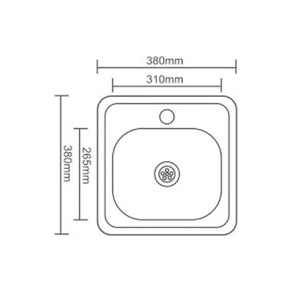Кухонная мойка Ledeme L93838 0,8 мм - фото 2