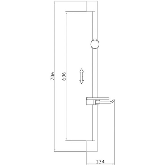 Душевая штанга Potato 70 см P9033 - фото 2