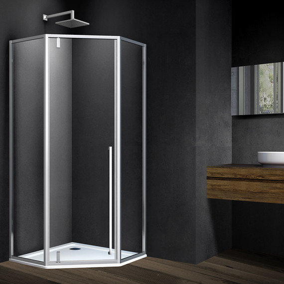 Душевое ограждение Vincea Penta 100x100 см VSP-3P100CL, хром/прозрачное - фото 