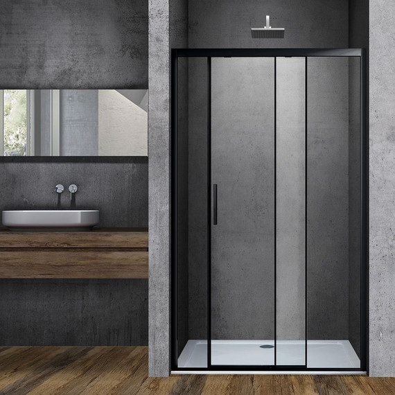 Душевая дверь Vincea Soft 120 см VDS-3SO120CLB, черный/прозрачное - фото 