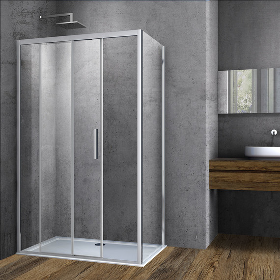 Душевое ограждение Vincea Soft 100х90 см VSR-3SO9010CL, хром/прозрачное - фото 