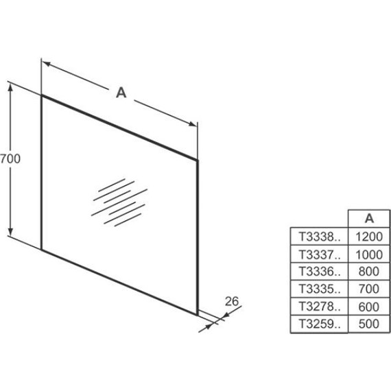 Зеркало Ideal Standard Mirror&Light Led 80 см T3336BH - фото 2