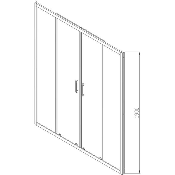 Душевая дверь Vincea Alpha 170 см VDS-3AL2170MT, хром/текстурное - фото 7