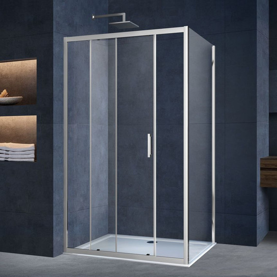 Душевое ограждение Vincea Alpha 130x80 см VSR-3AL8013CL, хром/прозрачное - фото 