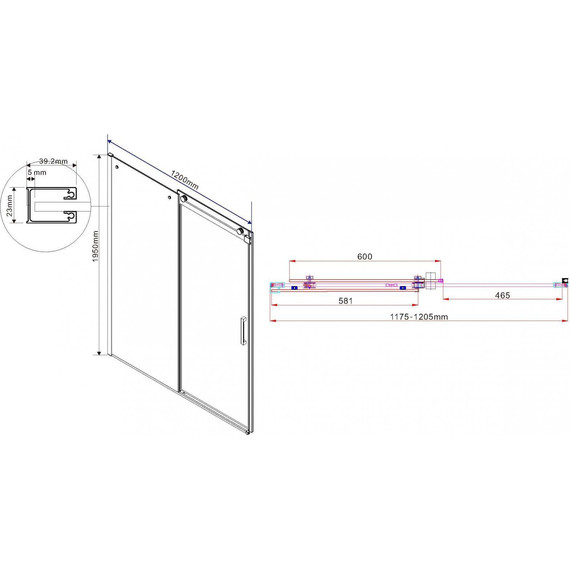 Душевая дверь Vincea Como 120 см VPS-1C120CL (стекло 8 мм), хром/прозрачное - фото, картинка 5 Душевая дверь Vincea Como 120 см VPS-1C120CL (стекло 8 мм), хром/прозрачное - фото 5