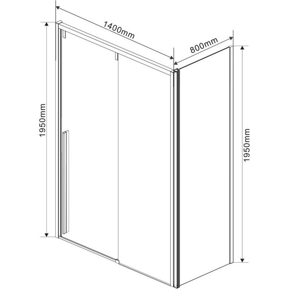 Душевое ограждение Vincea Lugano 140x80 см VSR-1L8014CL-1 (стекло 8 мм), хром/прозрачное - фото 4