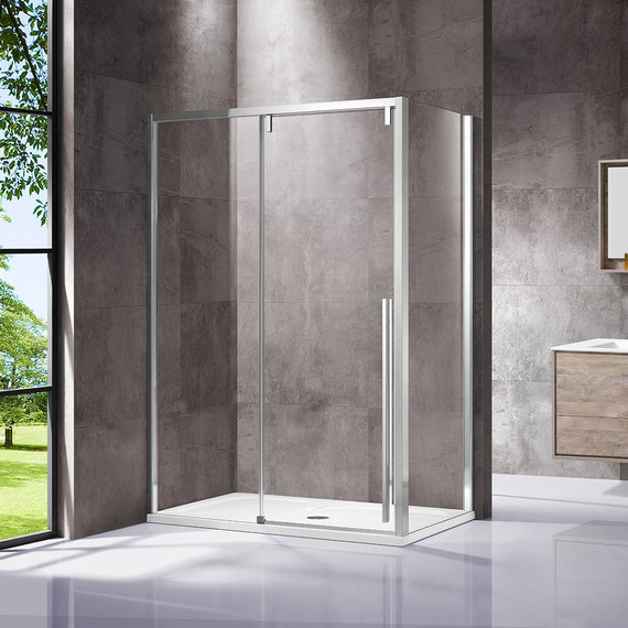 Душевое ограждение Vincea Lugano 150x90 см VSR-1L9015CL-1 (стекло 8 мм), хром/прозрачное - фото 