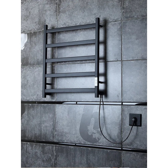 Полотенцесушитель электрический Тругор Пэк сп 20 ВГП П5 500х600 мм, чёрный (возможность скрытого подключения) 00-00042996 - фото 4