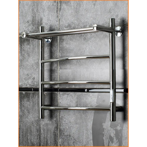 Полотенцесушитель электрический Тругор Пэк сп 5 с полкой П4 400х600 мм (возможность скрытого подключения) 00-00031624 - фото 3