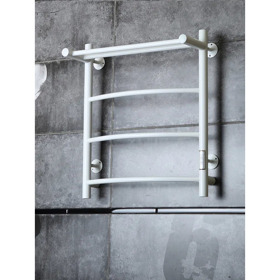Полотенцесушитель электрический Тругор Пэк сп 5 ВГП с полкой П4 500х600 мм, белый (возможность скрытого подключения) 00-00042749 - фото 2