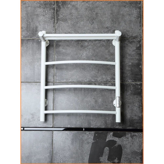 Полотенцесушитель электрический Тругор Пэк сп 5 ВГП с полкой П4 500х600 мм, белый (возможность скрытого подключения) 00-00042749 - фото 4