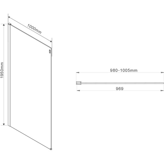 Душевое ограждение Vincea Como 130x100 см VSR-1C1013CLB (стекло 8 мм), черный/прозрачное - фото 8