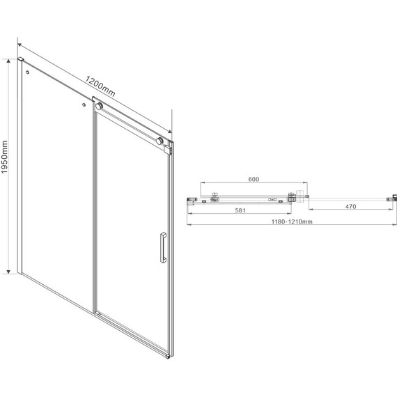 Душевое ограждение Vincea Como 120x90 см VSR-1C9012CL (стекло 8 мм), хром/прозрачное - фото 7