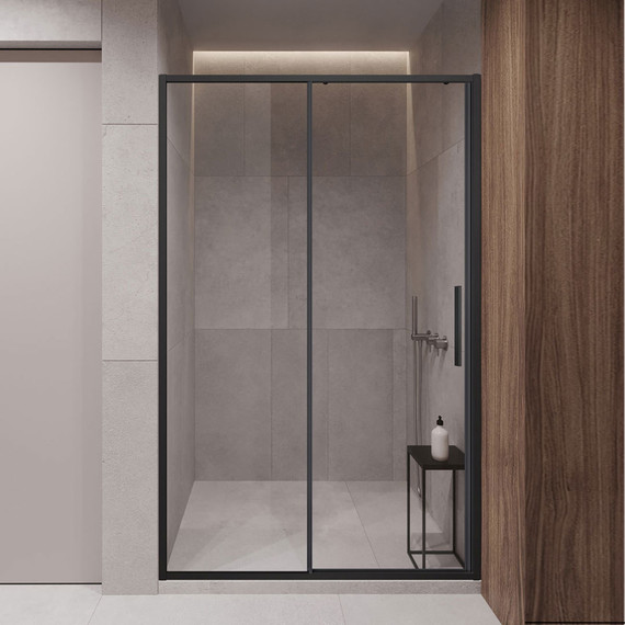 Душевая дверь Vincea Slim-U 120 см VDS-2SU120CLB, черный/прозрачное - фото 