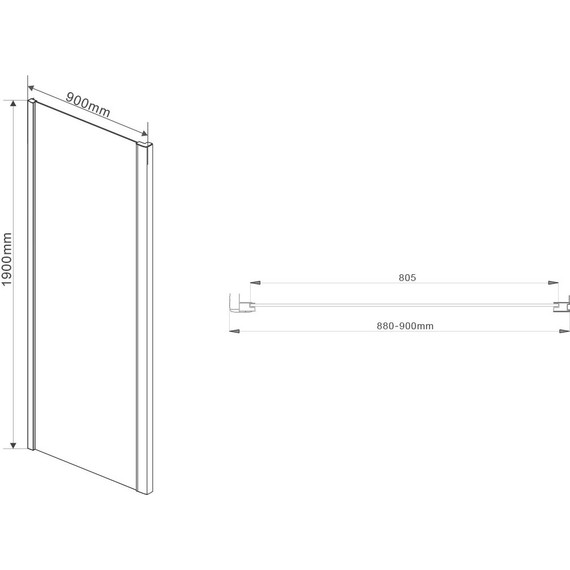 Душевое ограждение Vincea Intra 70-80x90 см VSR-1I708090CH, хром/шиншилла - фото 9