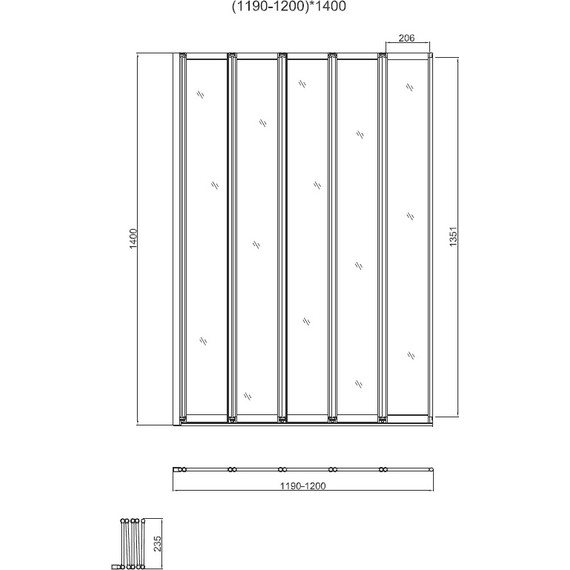 Шторка для ванны Vincea 120 см VSB-32120CL, хром/прозрачное - фото 2