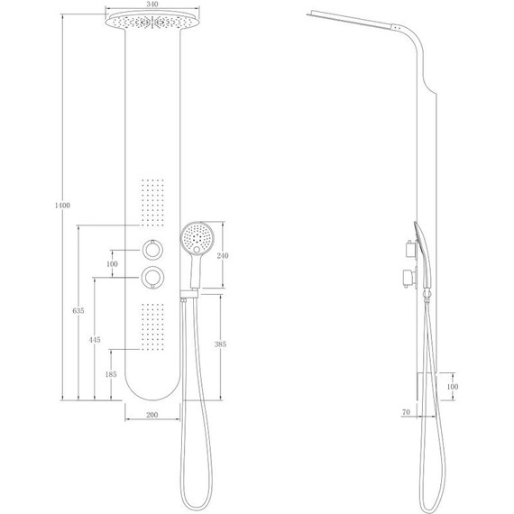 Гидромассажная панель Taliente ТА-G-A03Wcr, белый/хром - фото 2