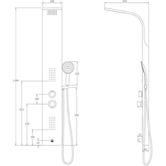 Гидромассажная панель Taliente ТА-G-S01C+s - фото 2
