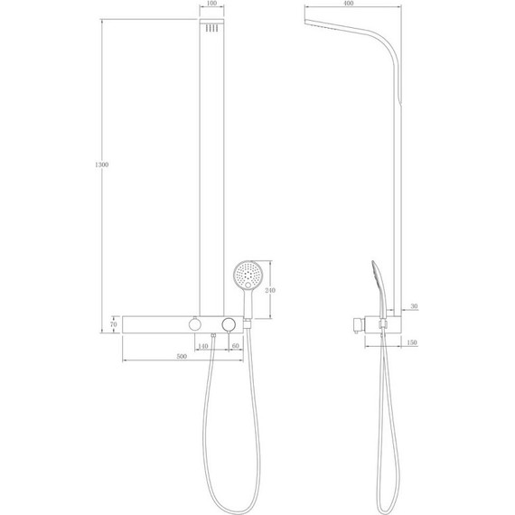 Душевая стойка Taliente ТА-G-TS1301C - фото 2