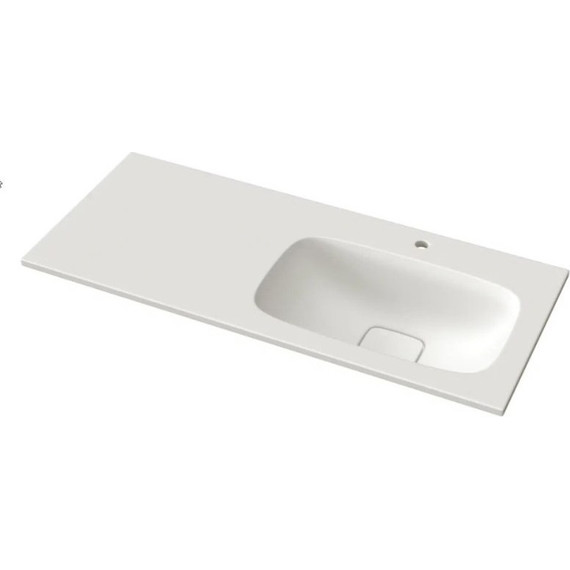 Тумба напольная с раковиной-столешницей Taliente Olejo 120 см R TA-MBO-60NR-blanco, белый глянец - фото 4