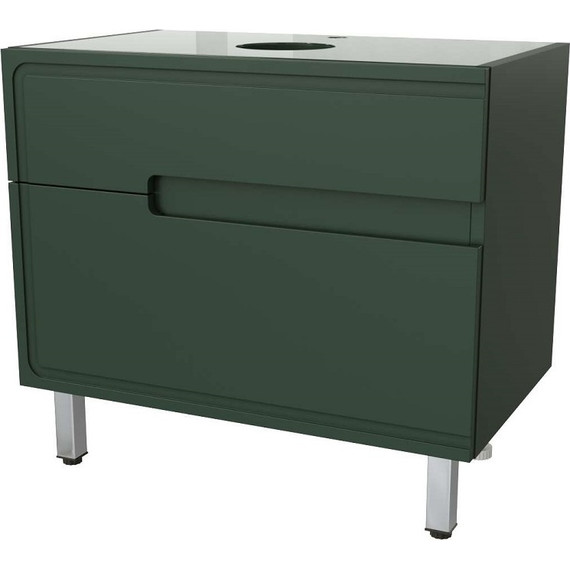 Тумба напольная со столешницей Taliente Cevia 80 см TA-MBC-80PS-grigio verde, серо-зелёный матовый - фото 2