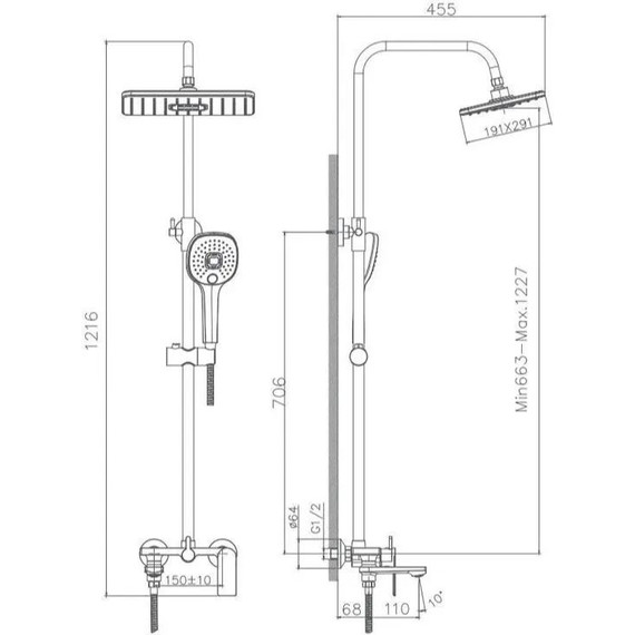Душевая стойка Haiba HB23505 - фото 4