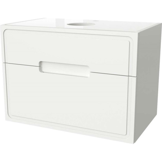 Тумба подвесная со столешницей Taliente Olejo 60 см TA-MBO-60PS-blanco, белый глянец - фото 