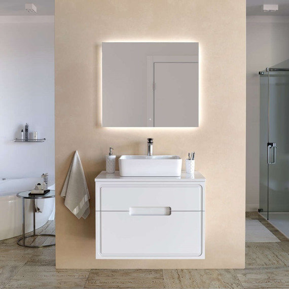 Тумба подвесная со столешницей Taliente Olejo 60 см TA-MBO-60PS-blanco, белый глянец - фото 2