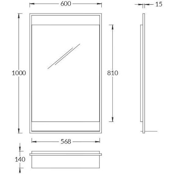 Зеркало Kerama Marazzi Plaza Next Led 60 см PL.N.mi.P.60\BLK черный - фото 5
