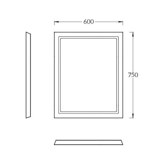 Зеркало Kerama Marazzi POMPEI 60 см, черный - фото 4