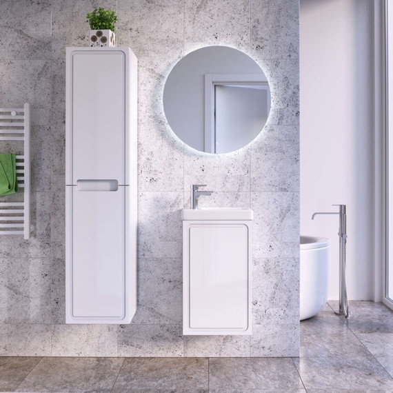 Пенал подвесной Taliente Olejo 35 см TA-MBO-P150P-blanco, универсальный, белый глянец - фото 2