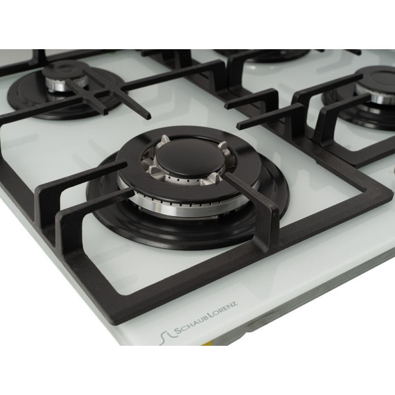 Газовая варочная поверхность Schaub Lorenz SLK GL6511 (белое стекло) - фото 5