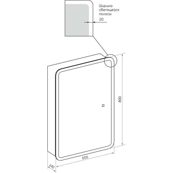 Зеркало-шкаф Taliente CBled 60 см TA-CBled-E6080 - фото 5