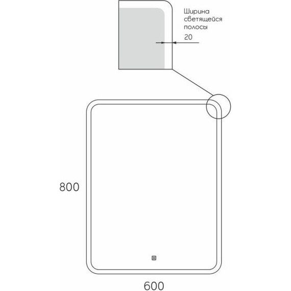 Зеркало Taliente Zled 60 см TA-Zled-G6080 - фото 4