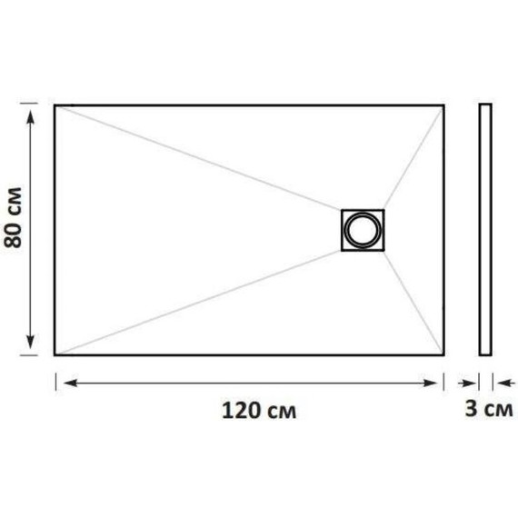 Поддон каменный Taliente 120x80 см PTA-ST-120B, черный матовый - фото 4