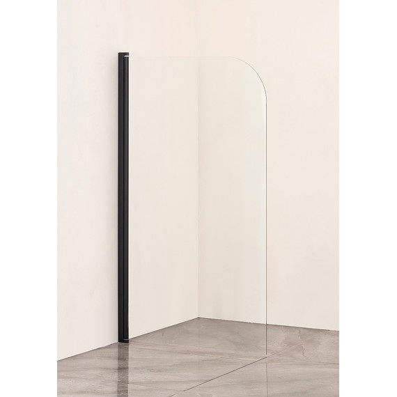 Шторка для ванны Taliente 80 см TA-0814CB, черный/прозрачное - фото 2