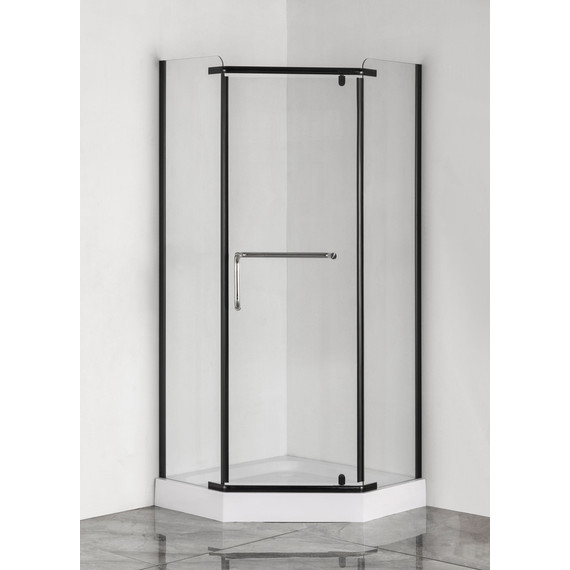 Душевое ограждение Taliente 90x90 см TA-09093-1CB, черный/прозрачное - фото 