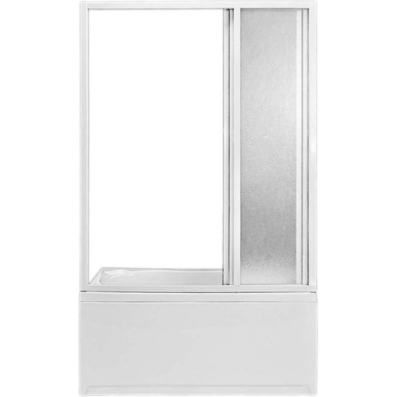 Шторка для ванны Bas Кэмерон 1200х1450 мм, белый/матовое (пластик) - фото 4