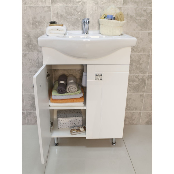 Тумба напольная с раковиной Акватон ФИДЖИ 60 см 1A1796K0FG010, белый - фото, картинка 6 Тумба напольная с раковиной Акватон ФИДЖИ 60 см 1A1796K0FG010, белый - фото 6